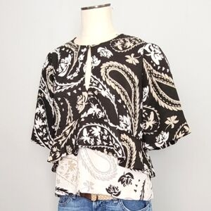 BCBG Max Azria Kyran Floral Ruffled Top, Blouse.